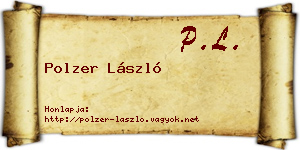 Polzer László névjegykártya